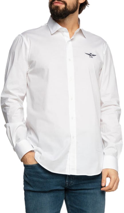 Aeronautica Militare aeronautica militare - Shirts - ca1142_slimfit-bianco