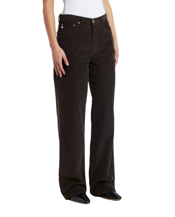 AG Jeans High-Rise Wide Leg Jeans With Five Pockets And Belt Loops