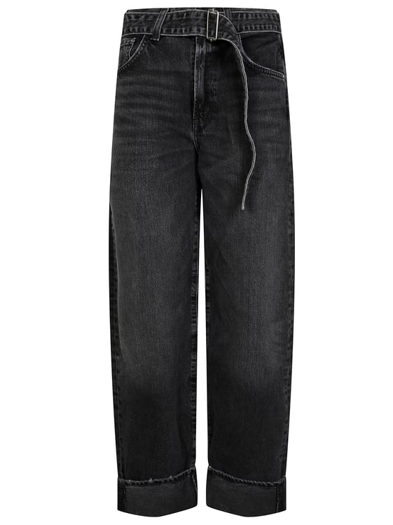Agolde Relaxed Wide-Leg Cuffed Tapered Jeans