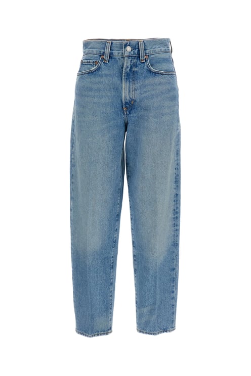 Agolde High-Waisted Rigid Cotton Jeans with Vintage 80s Silhouette