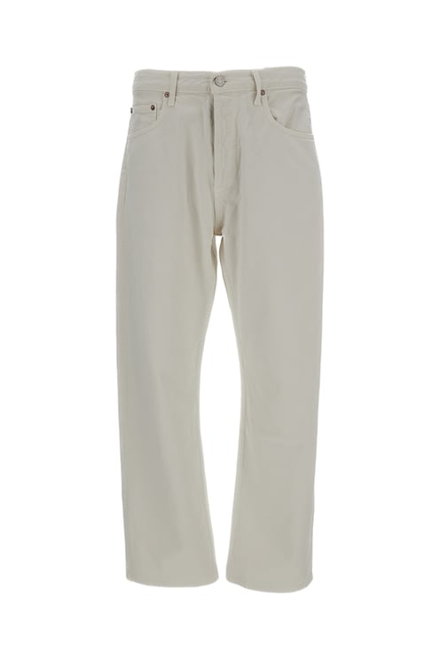 Agolde Chalk White Magnus Non-Stretch Denim Jeans
