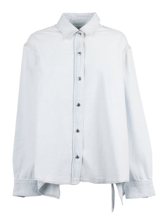 Agolde Theo Asymmetrical Open Back Casual Shirt