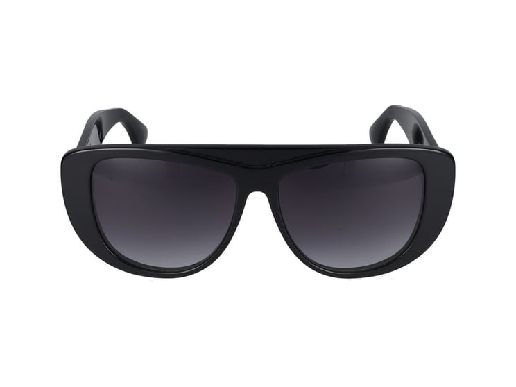 Alaïa Black Floral Cut-Out Oversized Sunglasses