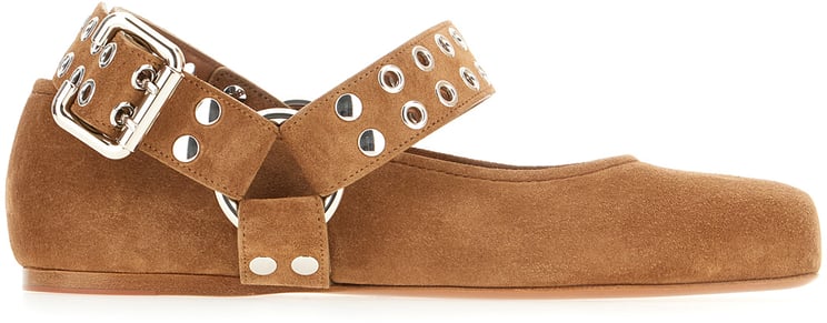 Alaïa Alaia Brown suede ballerinas