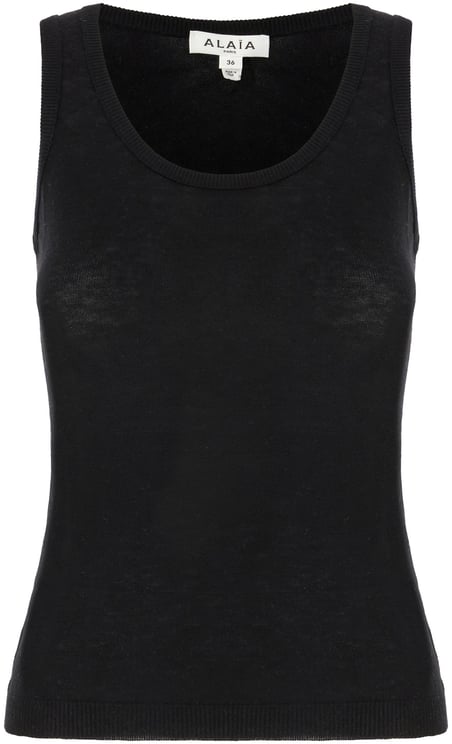 Alaïa Alaia Black stretch wool blend top