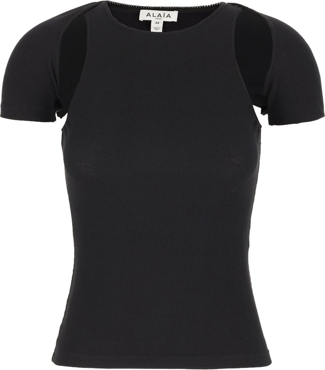 Alaïa Alaia Black cotton blend t-shirt