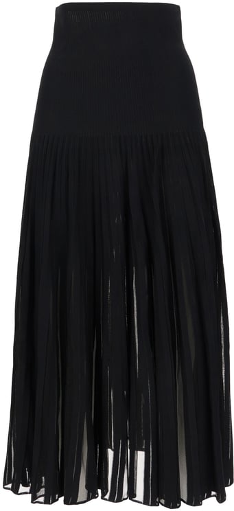 Alaïa Alaia Black stretch viscose blend skirt