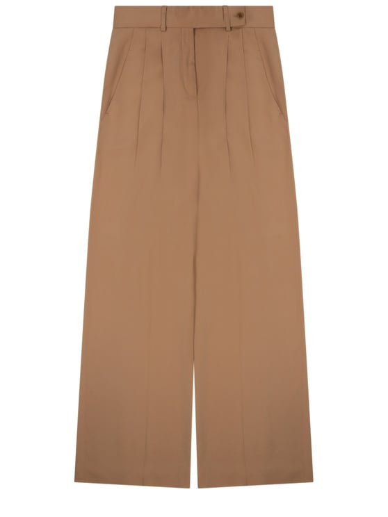 Alberta Ferretti Wide-Leg Tailored Pants With High Waist