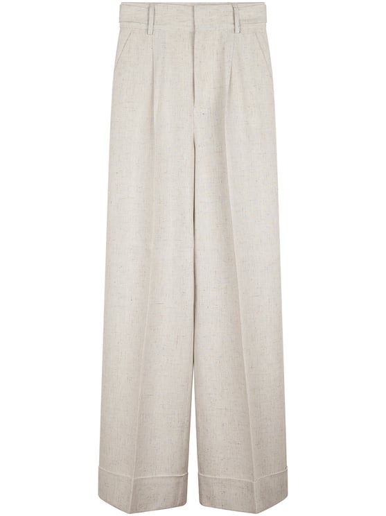 Alberta Ferretti High-Waisted Wide-Leg Trousers with Tailored Fit