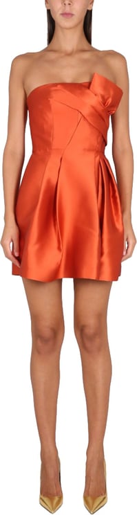 Alberta Ferretti Structured Mini Dress With Wide Neckline