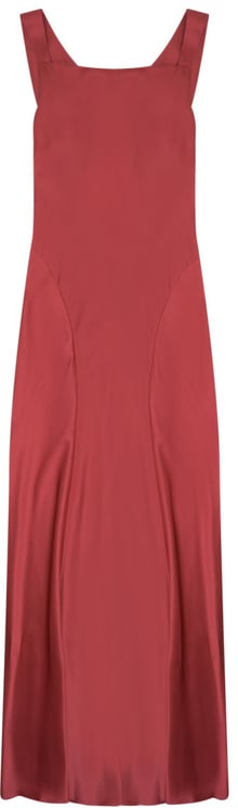 Alberta Ferretti Silk Blend Long Dress with Square Neckline