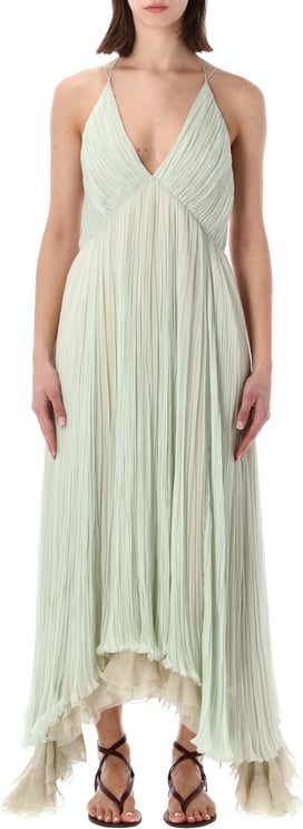 Alberta Ferretti Long Dress Shiffon Verde