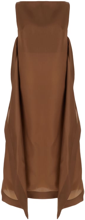 Alberta Ferretti Alberta Ferretti Chocolate silk long dress