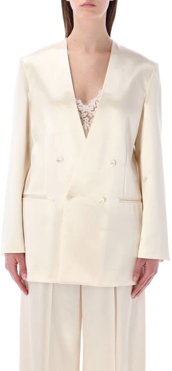 Alberta Ferretti Alberta Ferretti double-breasted glossy satin jacket
