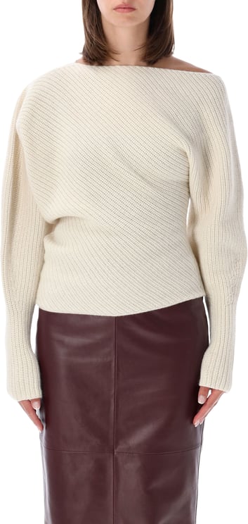 Alberta Ferretti Maglia Lana Merino Cashmere Bianco