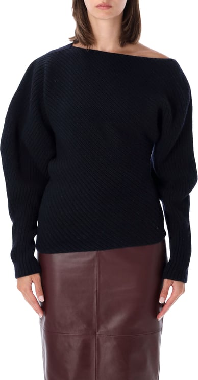 Alberta Ferretti Maglia Lana Merino Cashmere Blu