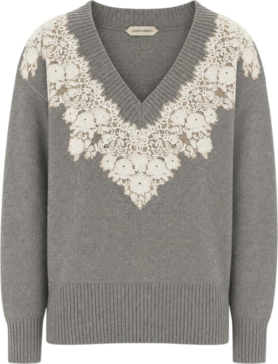 Alberta Ferretti Alberta Ferretti Grey cashmere blend sweater