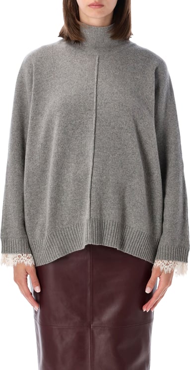 Alberta Ferretti Maglia Caschmire Cammello Grigio