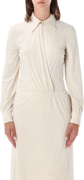 Alberta Ferretti Body Velluto Stretch Bianco