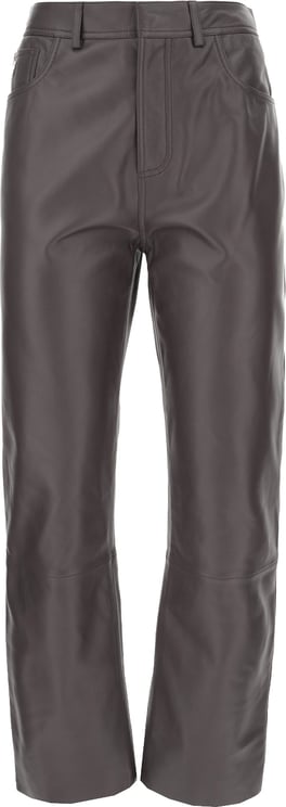 Alberta Ferretti Alberta Ferretti Dark grey leather pant