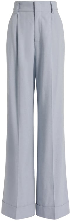 Alberta Ferretti Blue Pantalone High-Waisted Wide-Leg Viscose Trousers