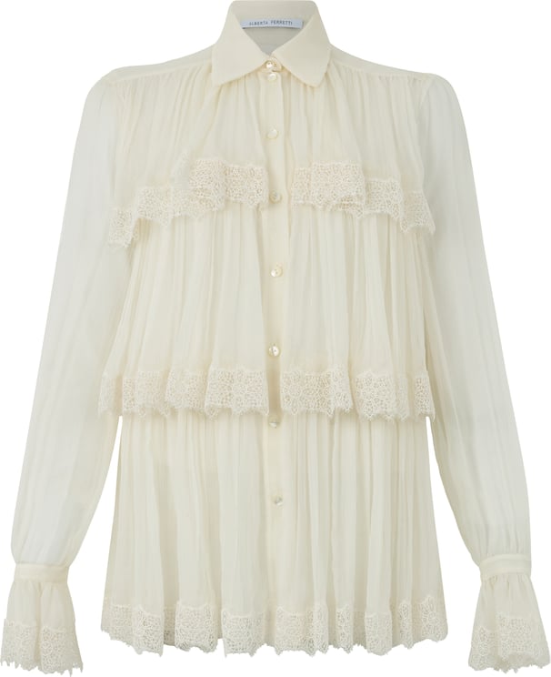 Alberta Ferretti Blouse With High Collar