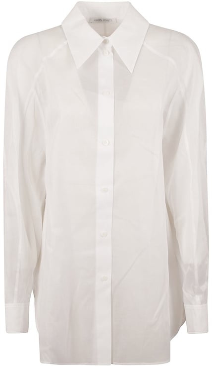 Alberta Ferretti Structured Collar White Shirt