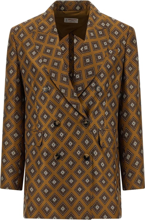 Alberto Biani Alberto Biani Brown Silk Blazer