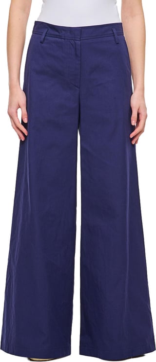 Alberto Biani High-Waisted Wide-Leg Trousers With Belt Loops And Welt Pockets