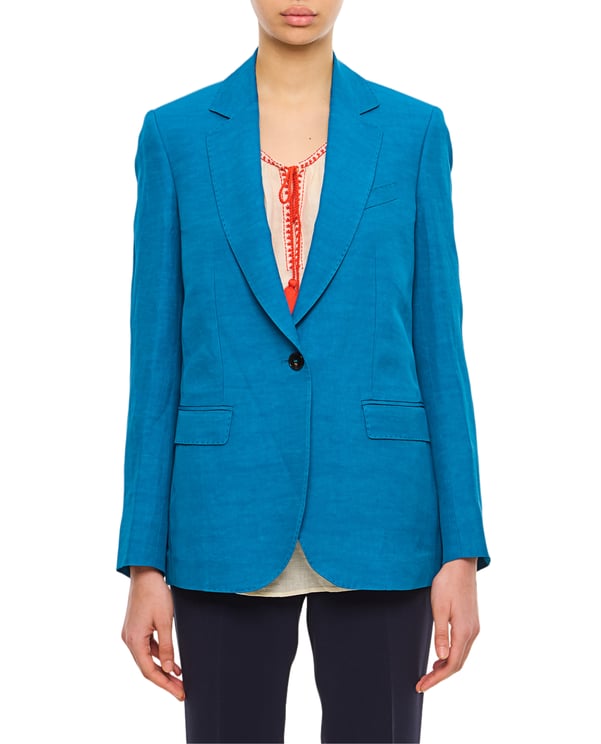 Alberto Biani Light Blue Tailored Jacket With Single-Button Fastening
