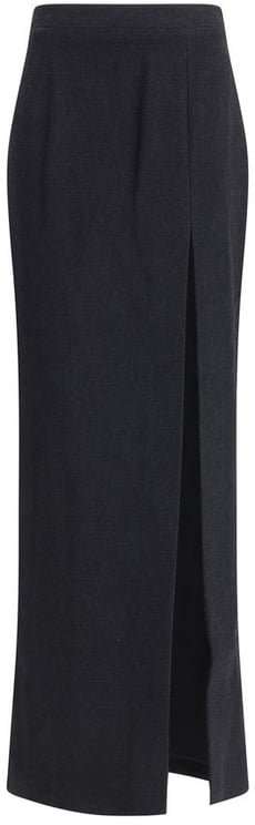Alessandra Rich Alessandra Rich Black Wool Long Skirt