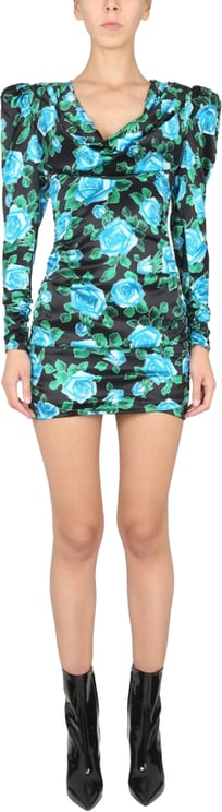 Alessandra Rich Mini Satin Dress