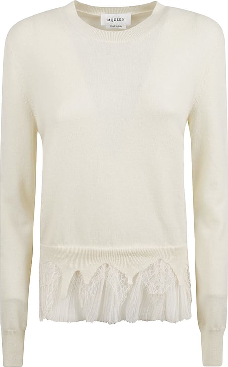 Alexander McQueen Wool-Cashmere Sweater With Lace