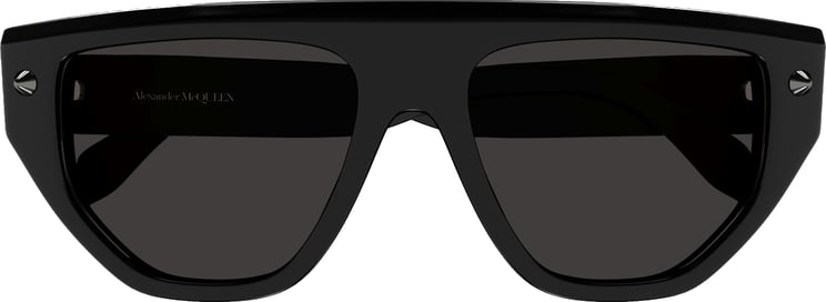 Alexander McQueen Angular Frame Sunglasses With Glossy Finish