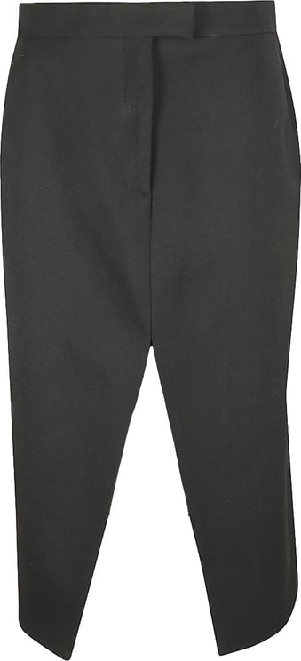 Alexander McQueen Tailored Black Wool Skirt With Front Slit