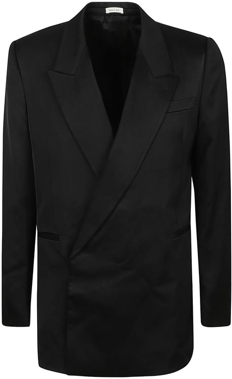 Alexander McQueen Tailored Black Jacket in Luxurious Viscose-Silk Blend
