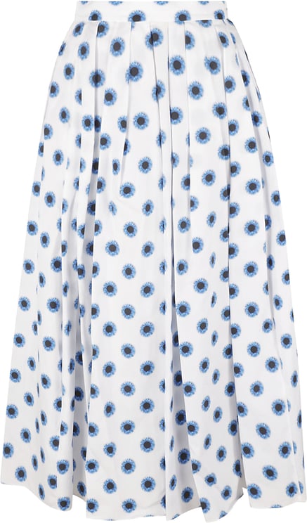Alexander McQueen Pleated Floral Motif Skirt