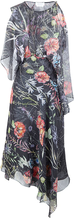 Alexander McQueen Black Chiffon Evening Dress