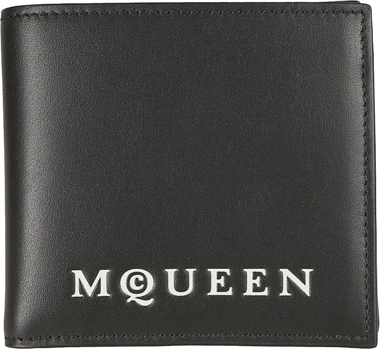 Alexander McQueen Sophisticated Black Calf Leather Wallet
