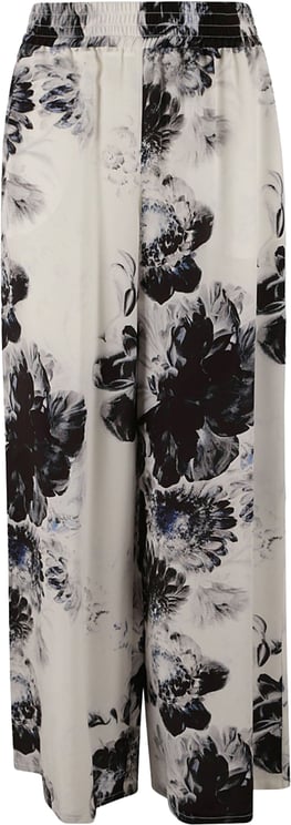 Alexander McQueen Wide-Leg Floral Print Trousers