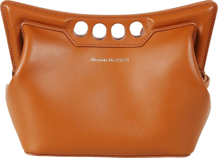 Alexander McQueen Structured Leather Bag With Unique Cut-Out Handle