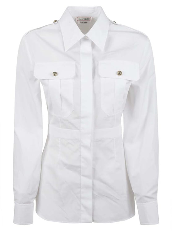Alexander McQueen Tailored Cotton Shirt With Button-Down Front