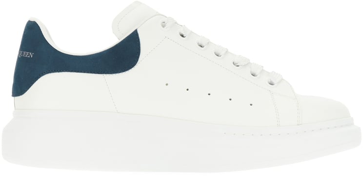 Alexander McQueen Alexander Mcqueen White leather sneakers with blue leather heel
