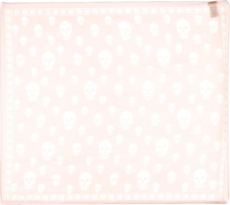 Alexander McQueen Silk Scarf With Subtle Skull Pattern