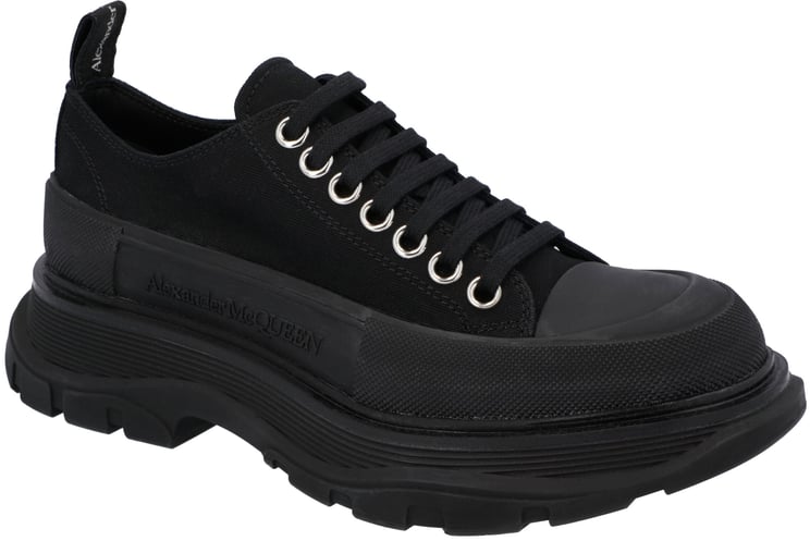 Alexander McQueen Black' Tread Slick Lace Up