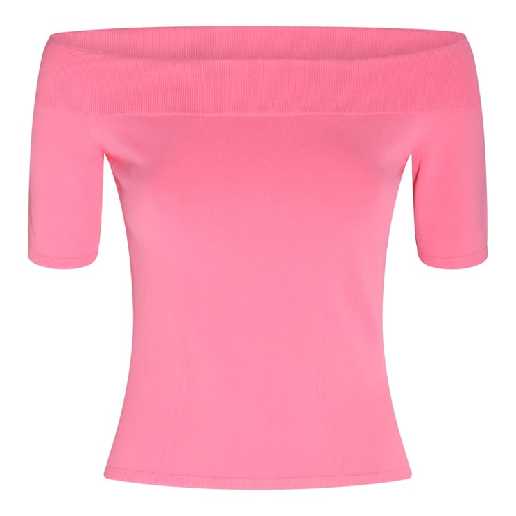 Alexander McQueen Off-Shoulder Knitted Top With Fitted Silhouette
