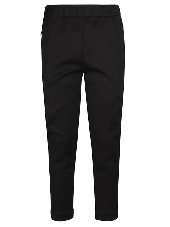 Alexander McQueen Slim-Fit Black Cotton Blend Trousers With Zippered Hems