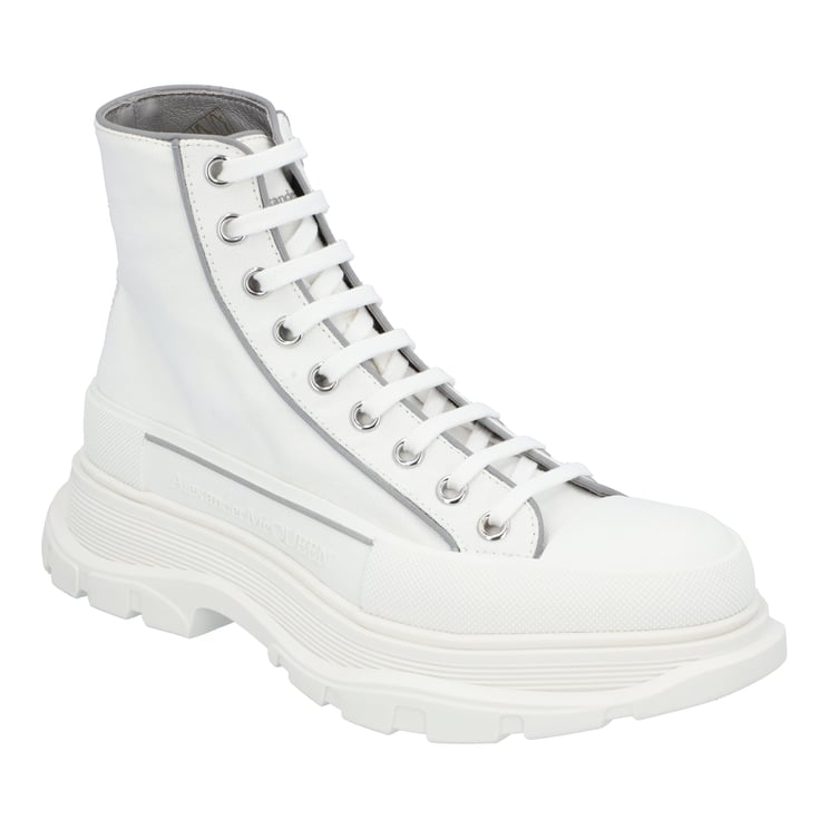 Alexander McQueen Tread Slick Boots 'White Grey'