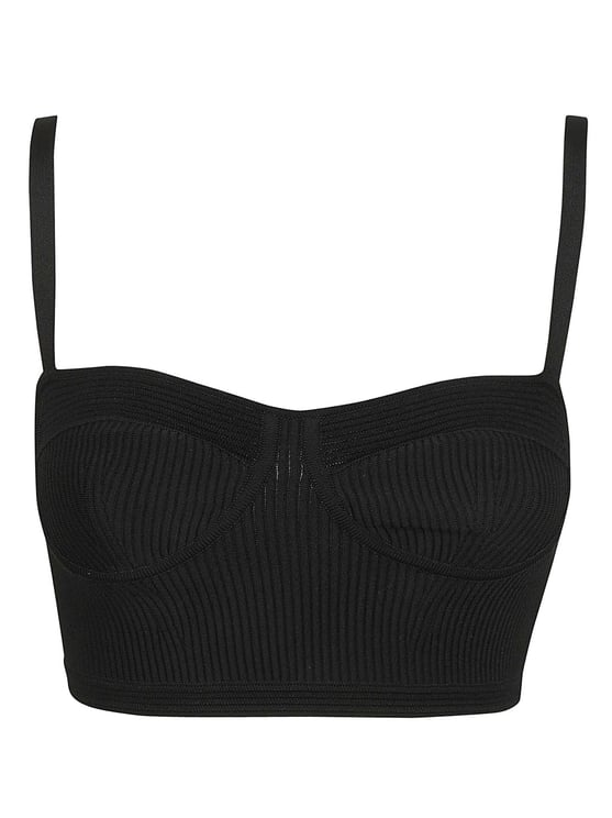 Alexander McQueen Cotton Top with Round Neckline