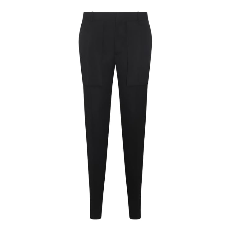 Alexander McQueen Tailored Black Trousers With Concealed Fastening And Welt Pockets